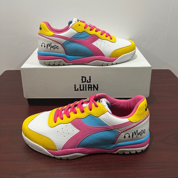 Diadora x DJ Luian, Maverick, Blue, White, Yellow & Pink - Picture 9 of 15